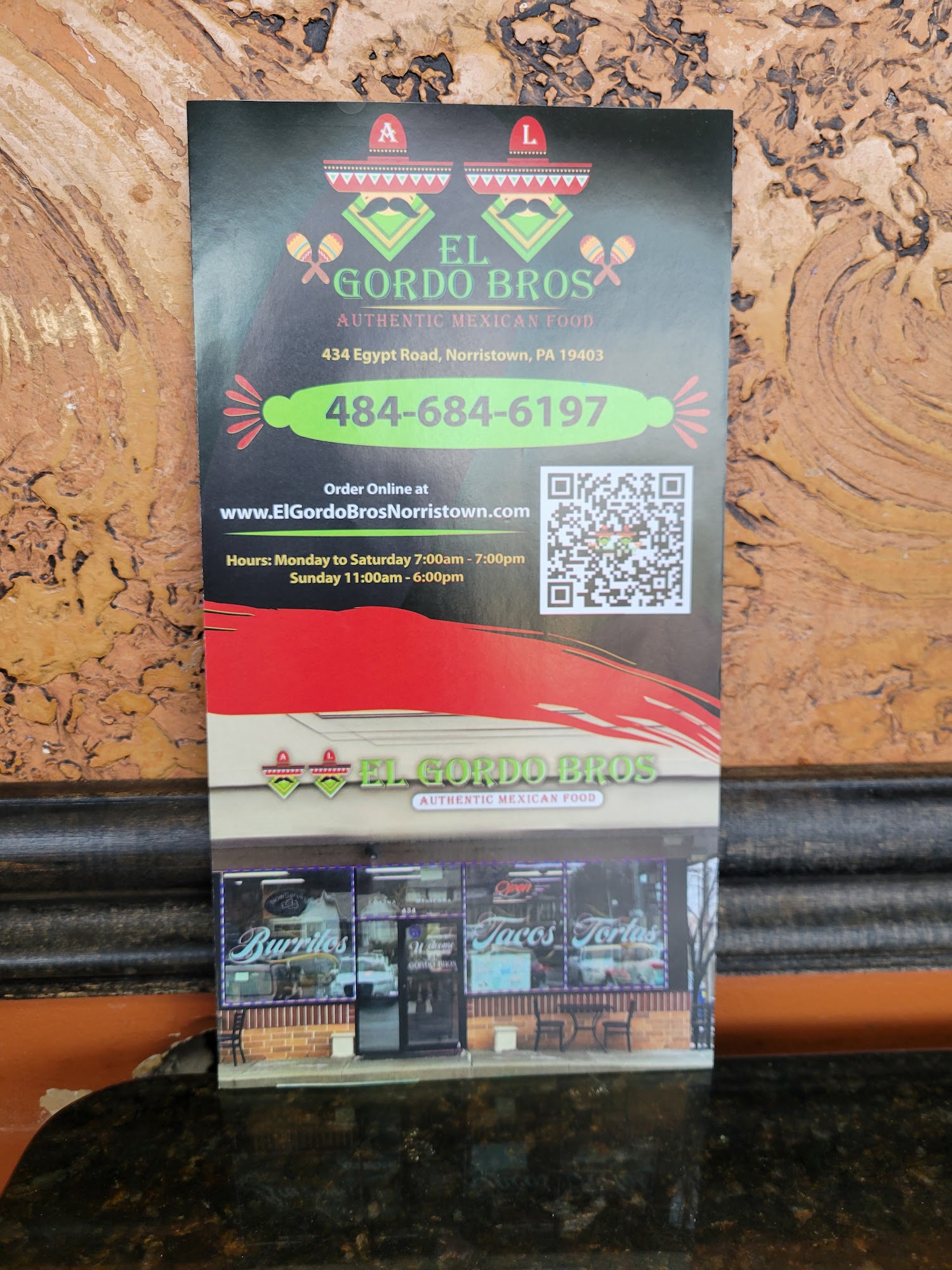 El Gordo Bros Mexican Restaurant Norristown Menu