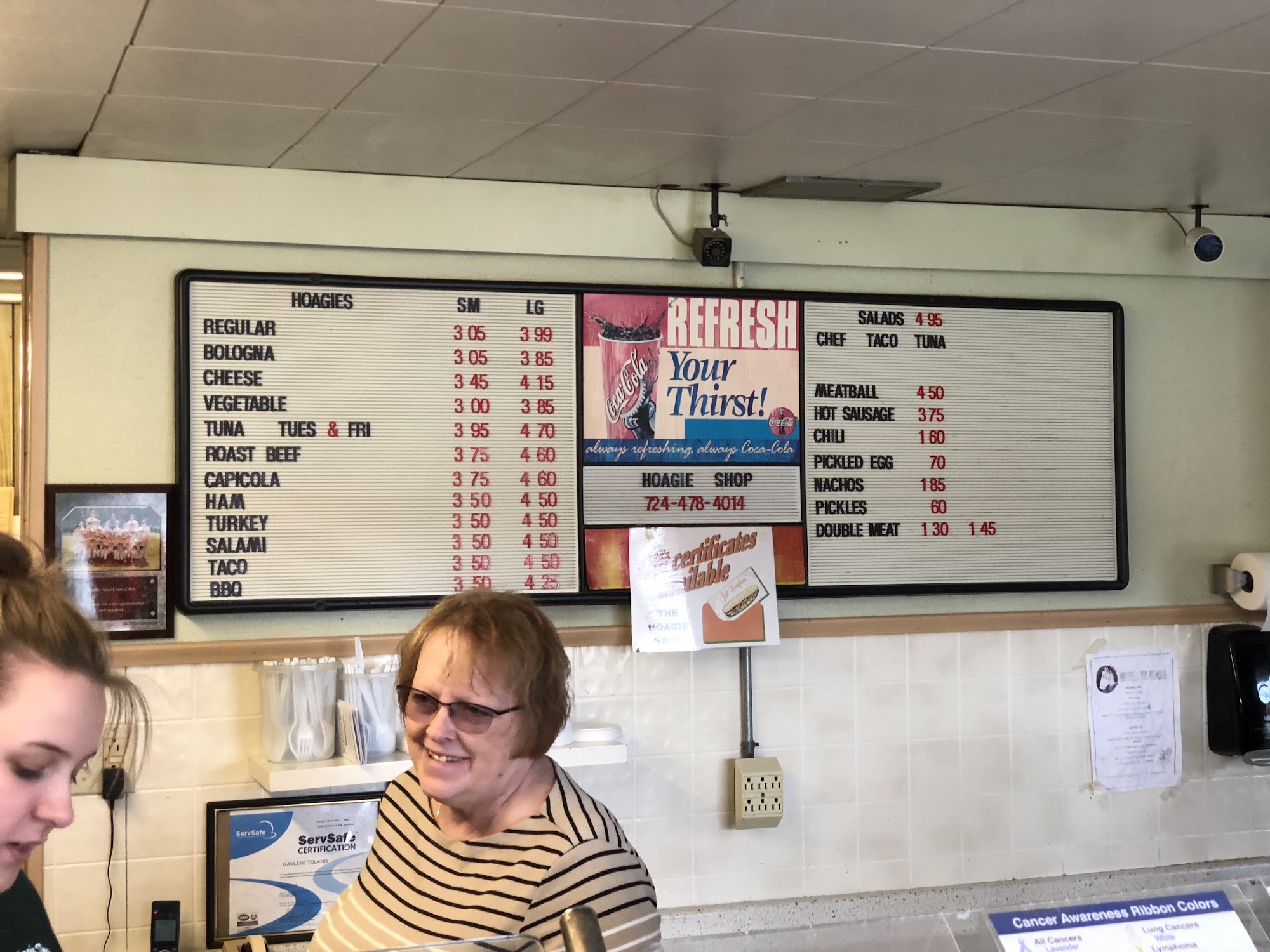 Hoagie Shop Menu