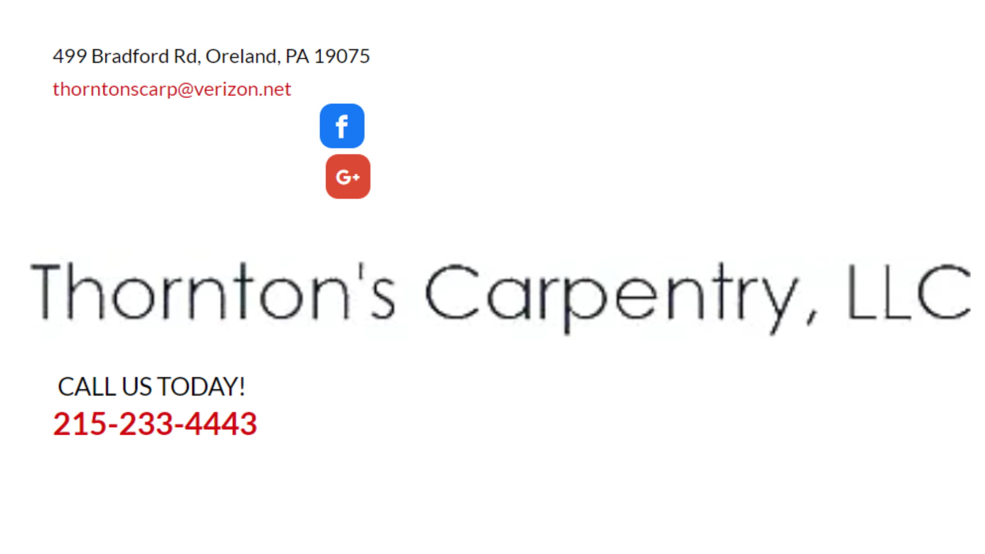 Thornton's Carpentry LLC 499 Bradford Rd, Oreland Pennsylvania 19075