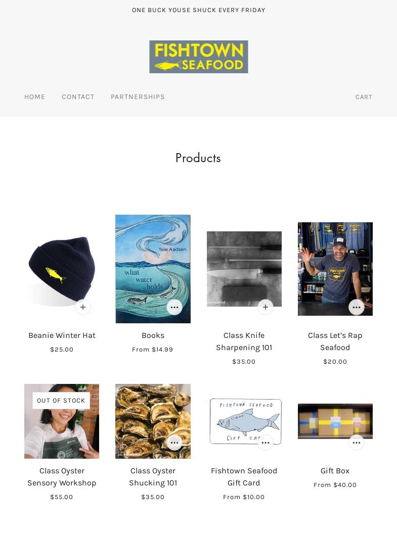 Fishtown Seafood Menu