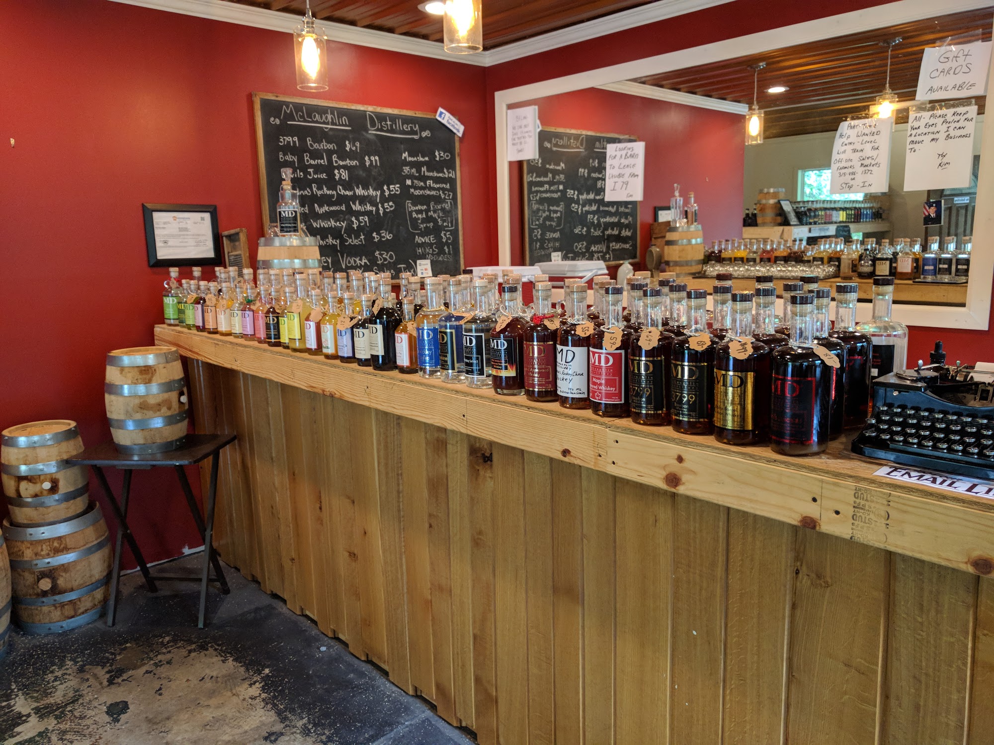 McLaughlin Distillery Menu