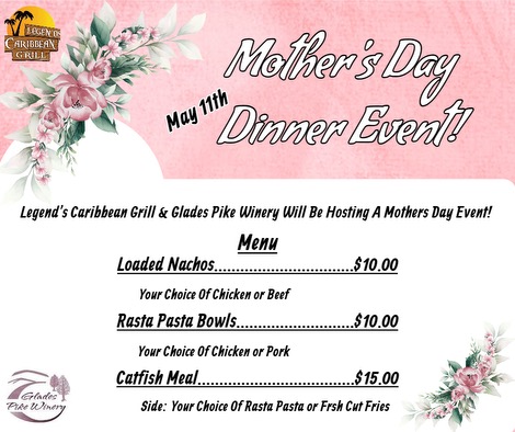 Glades Pike Winery Menu