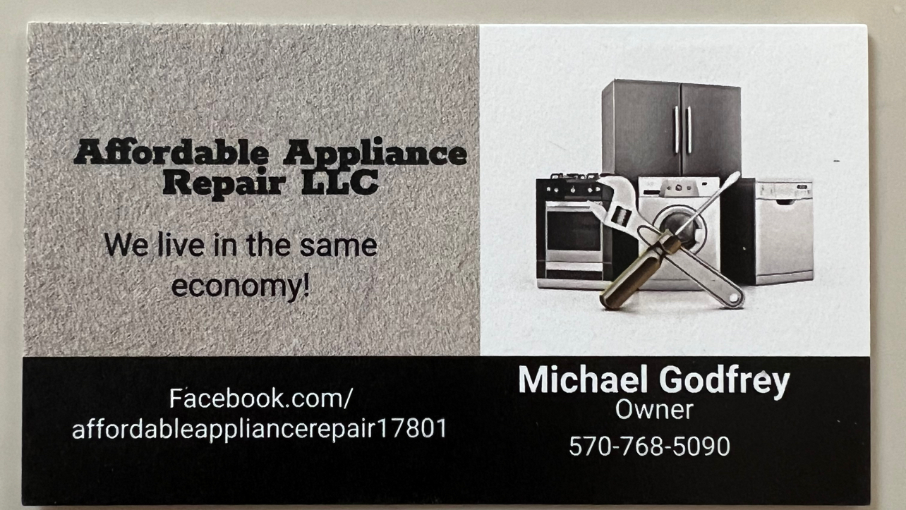 Affordable Appliance Repair 596 PA-61, Sunbury Pennsylvania 17801