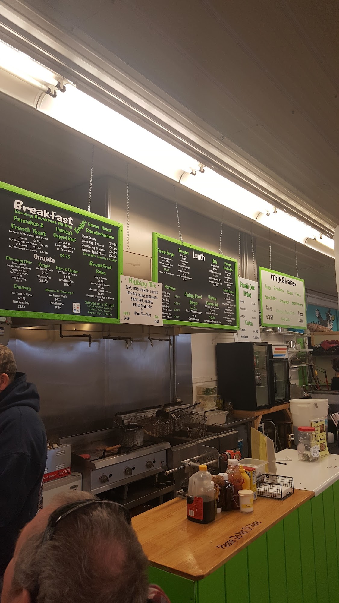 Hillbilly Ricks Menu