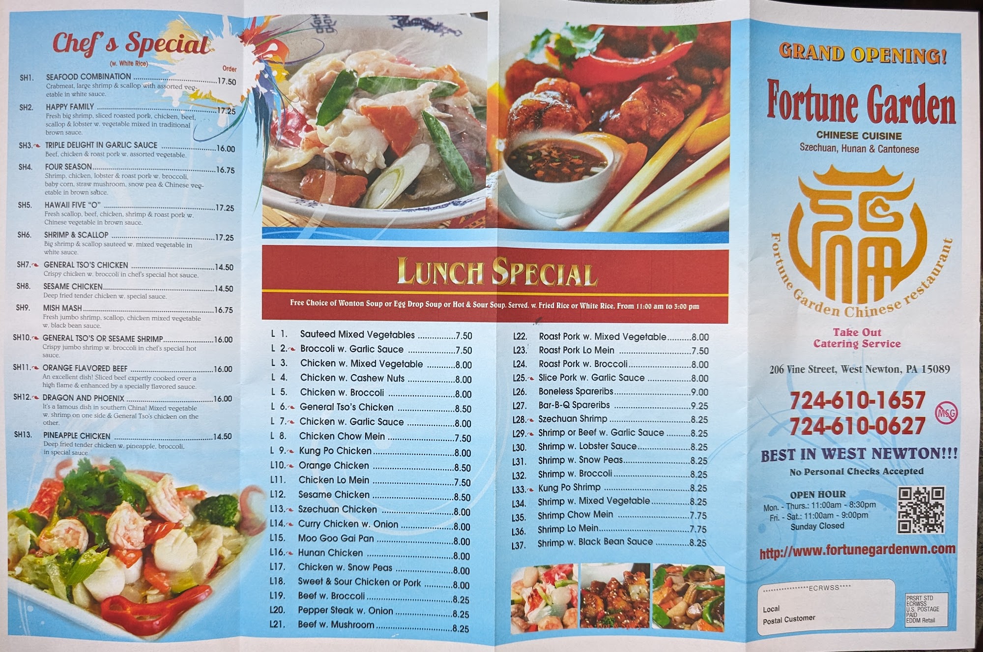 Fortune Garden Chinese Menu