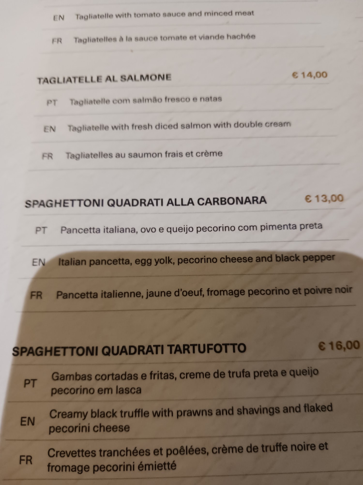 Pastelaria Montalegrense I Menu