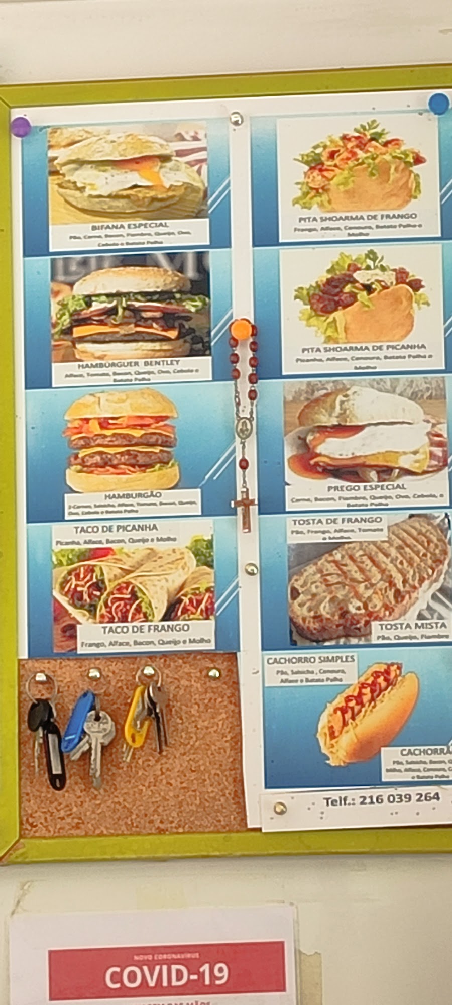 Roulote Bar Camarate Menu