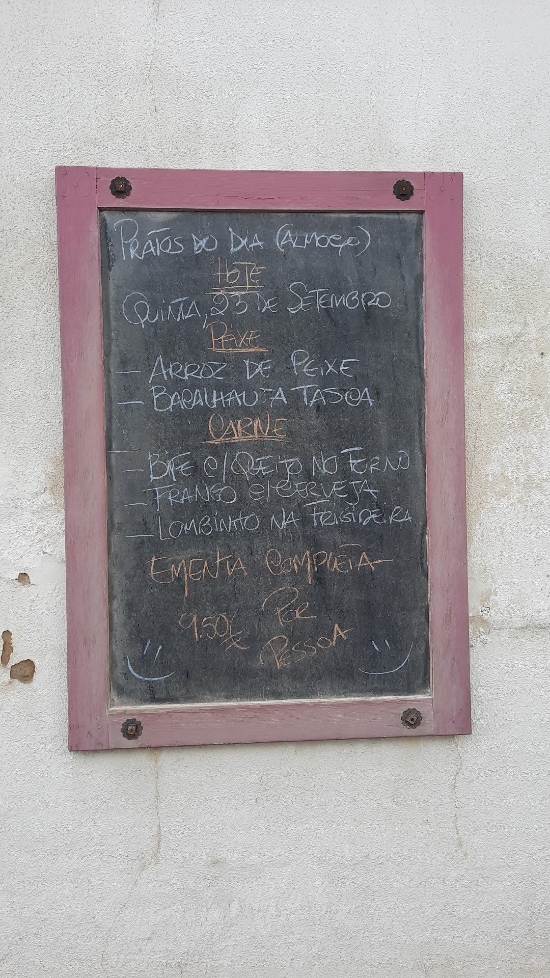 Tasca do Lapa Menu