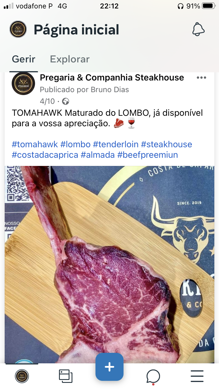 Pregaria & Companhia Steakhouse Menu