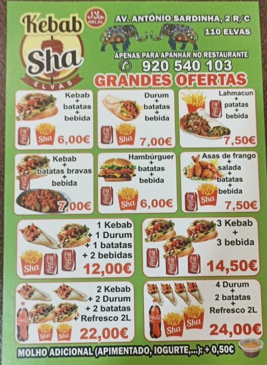 Kebab Sha Menu