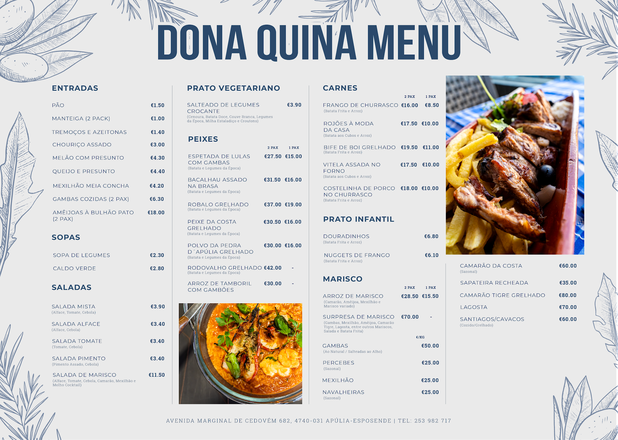 Restaurante Dona Quina Menu