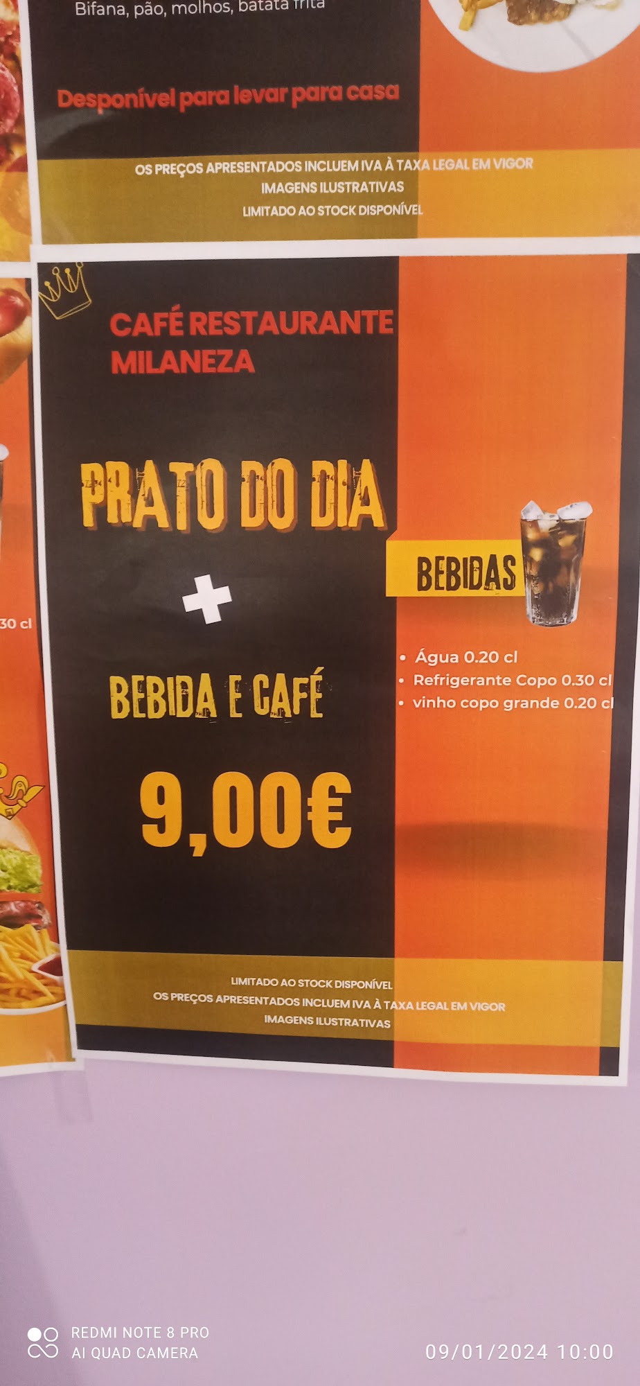Café Milaneza Menu
