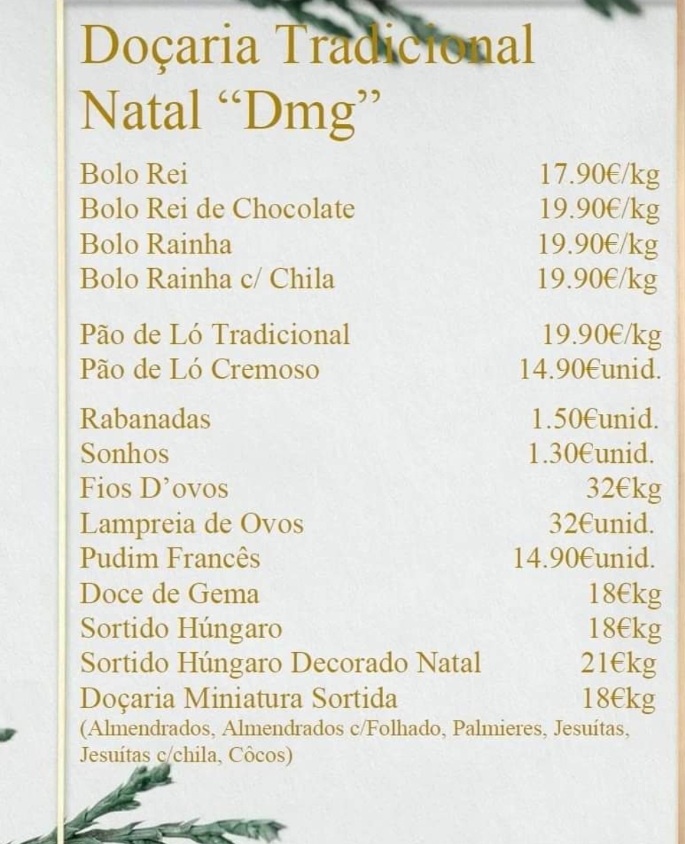 Doce Maia Gourmet Menu