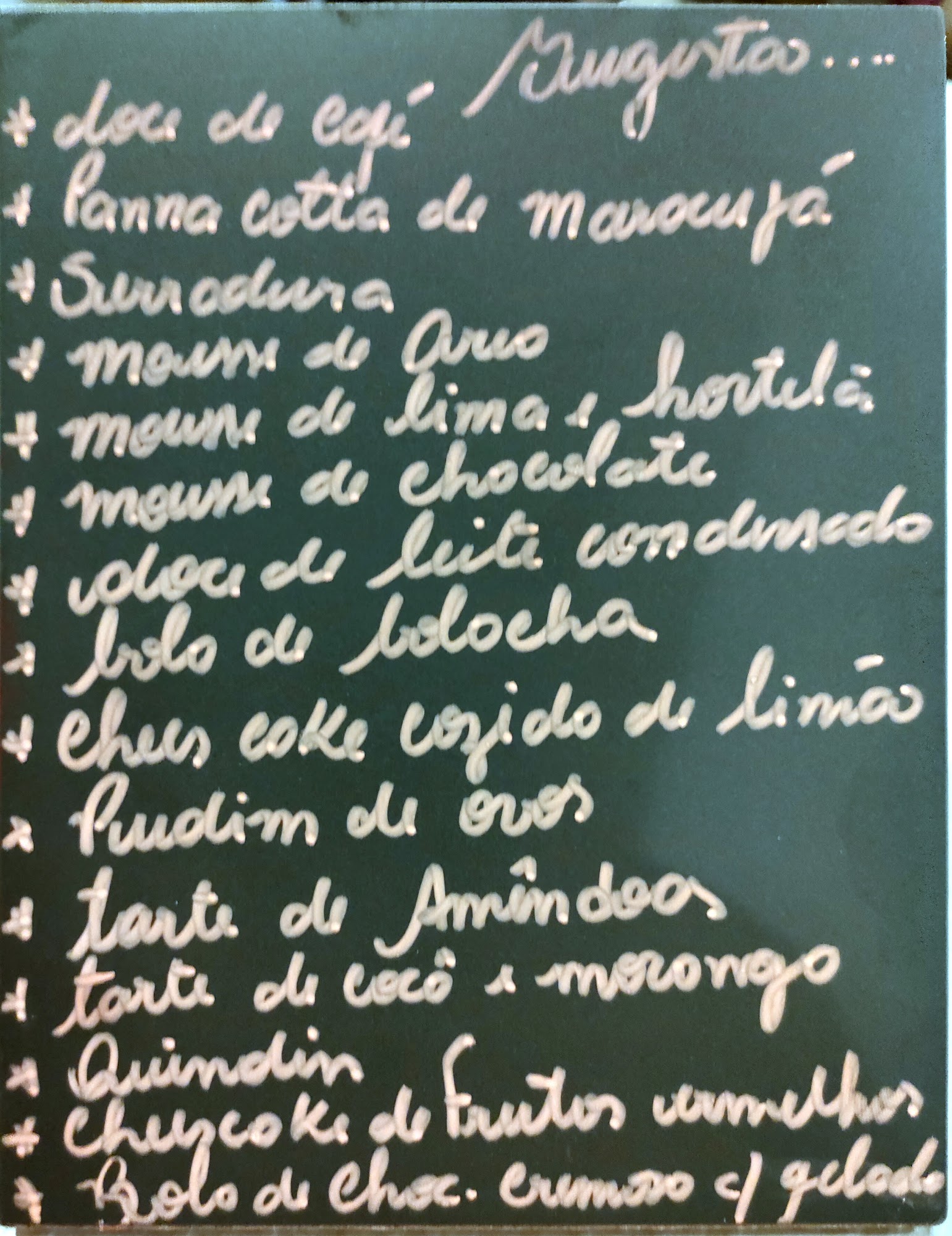 Dom Rodrigo Menu