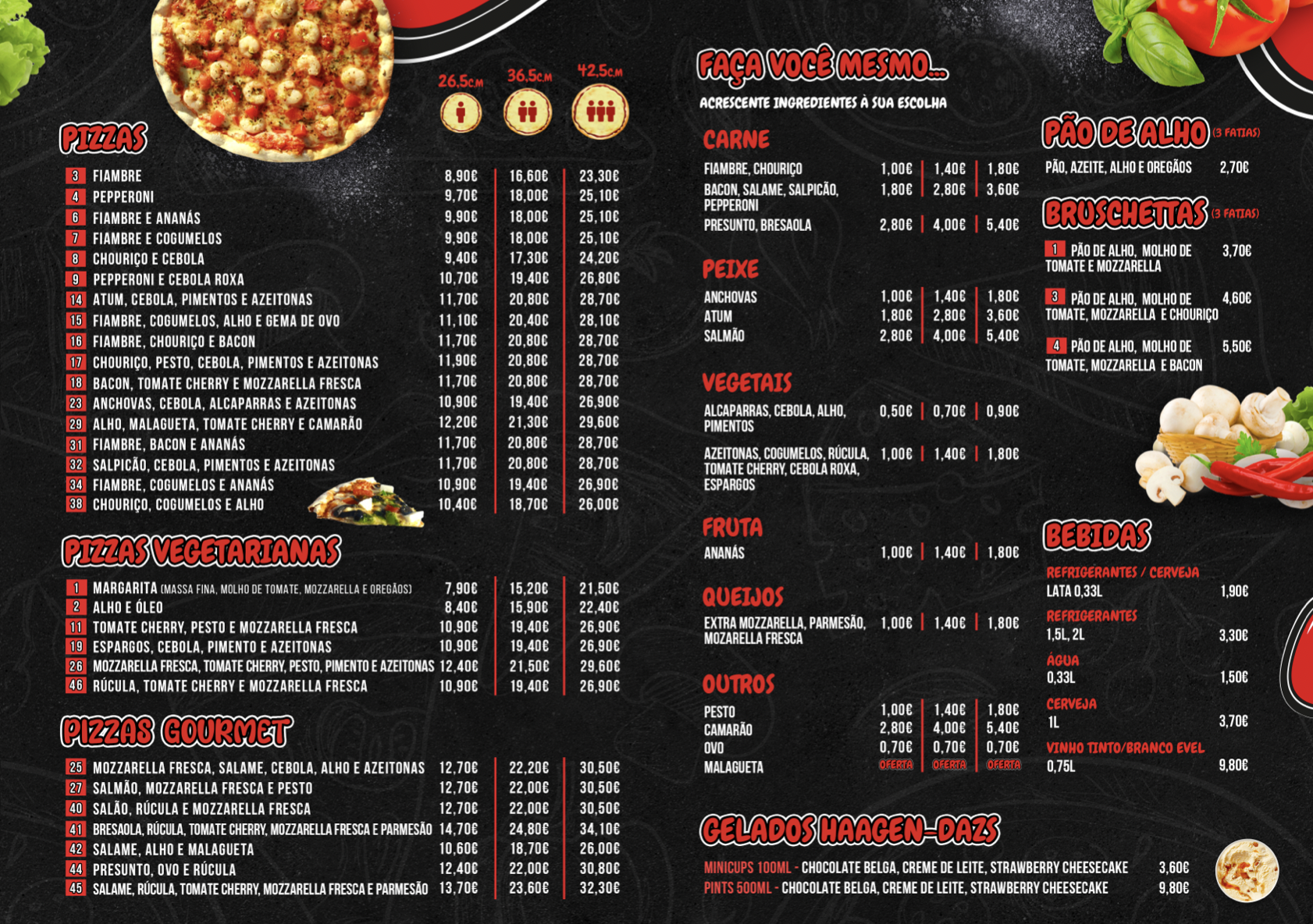 PIZZA UAU Menu