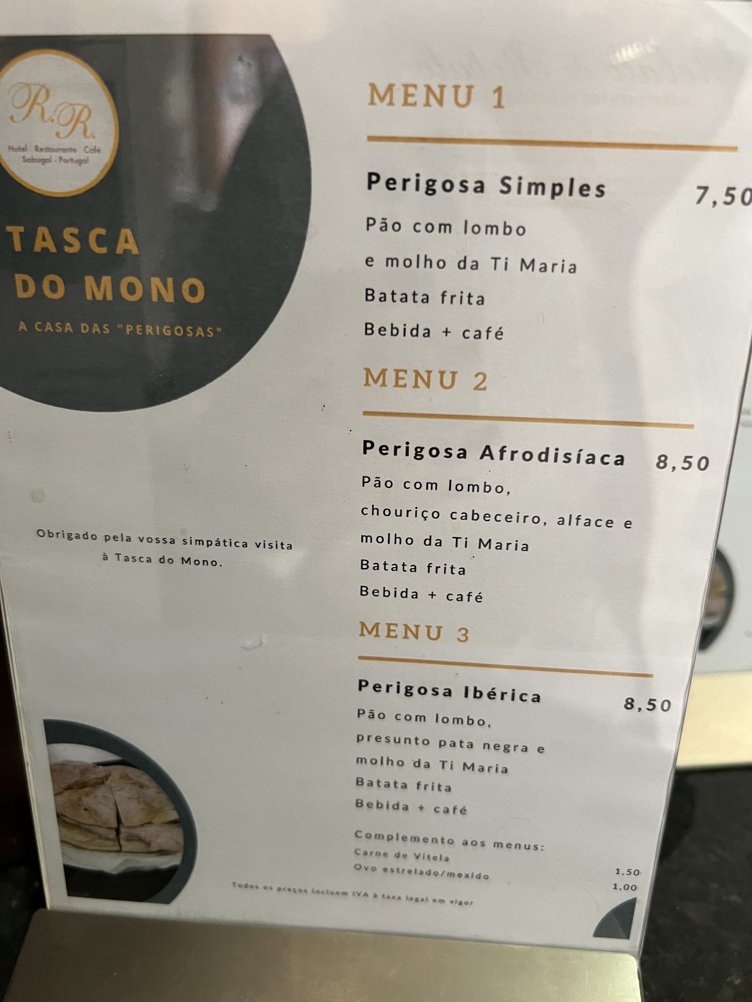 Tasca do Mono Menu