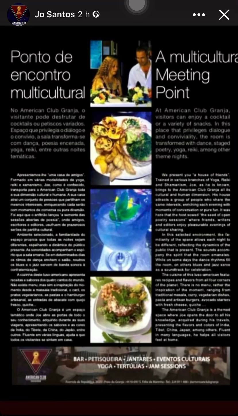 American Club Food & Cocktails Menu