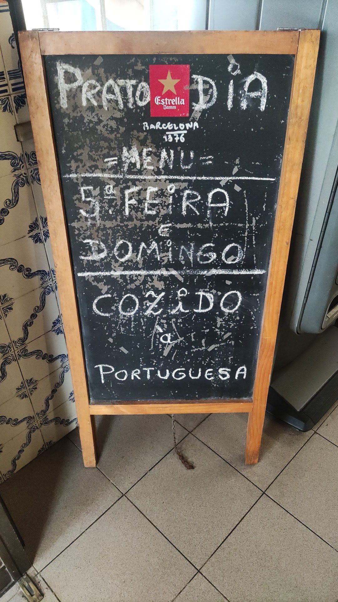 Casa Baía do Sado Menu