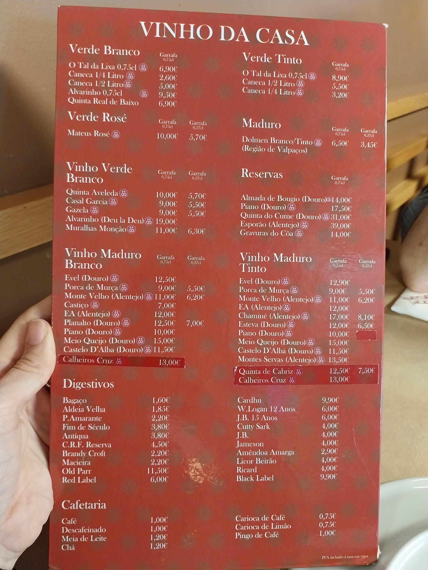 Dom Brasas Menu