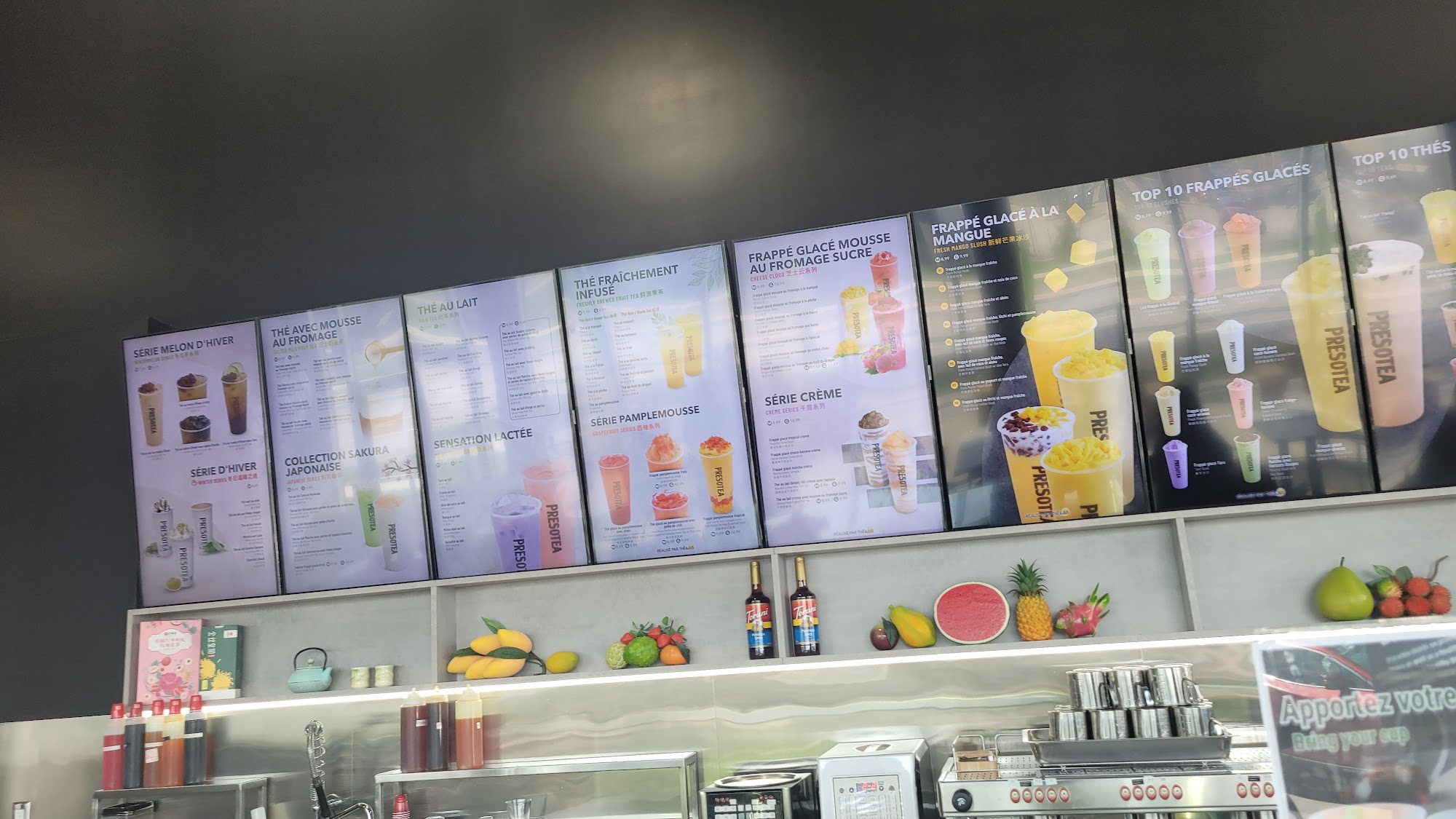 Presotea Aylmer Menu