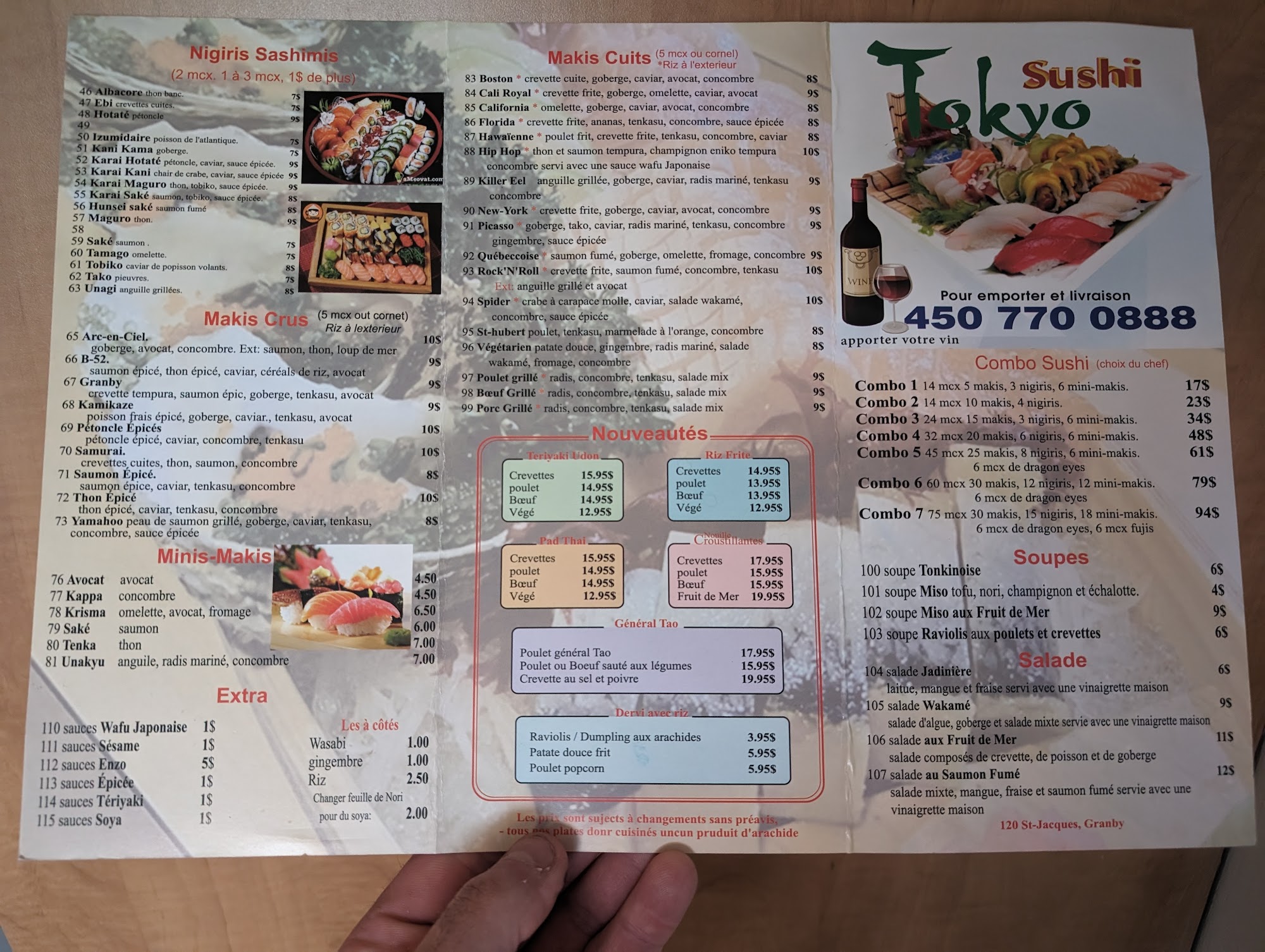 Tokyo Sushi Menu