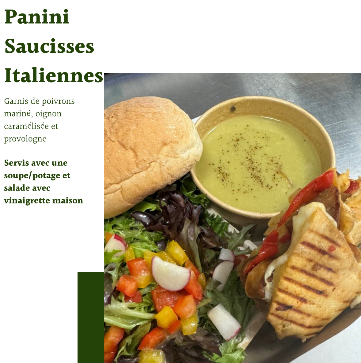 Le trois volets Menu