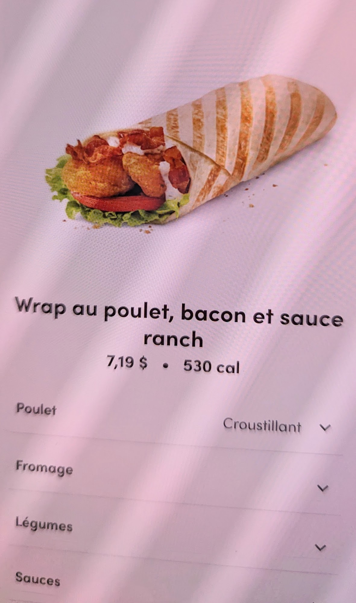 Tim Hortons Menu