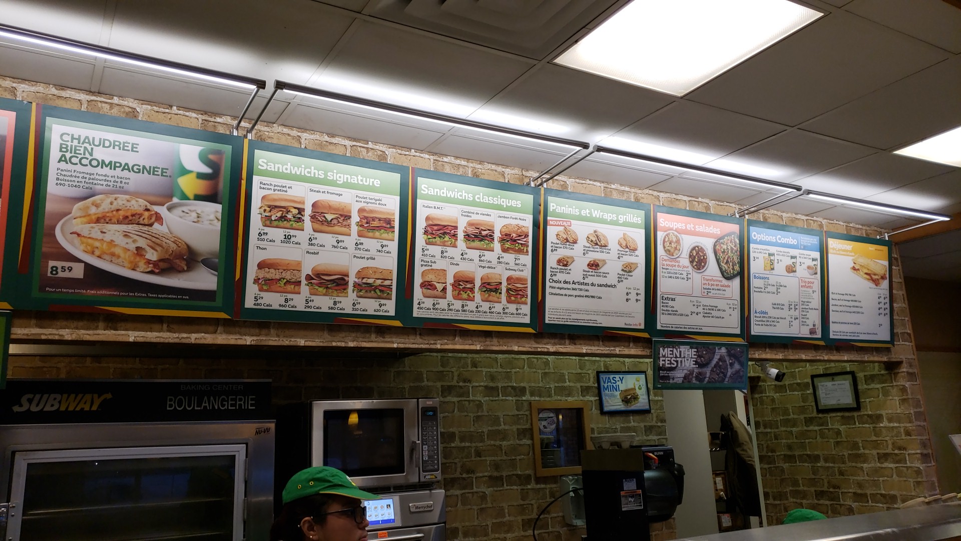 Subway Menu