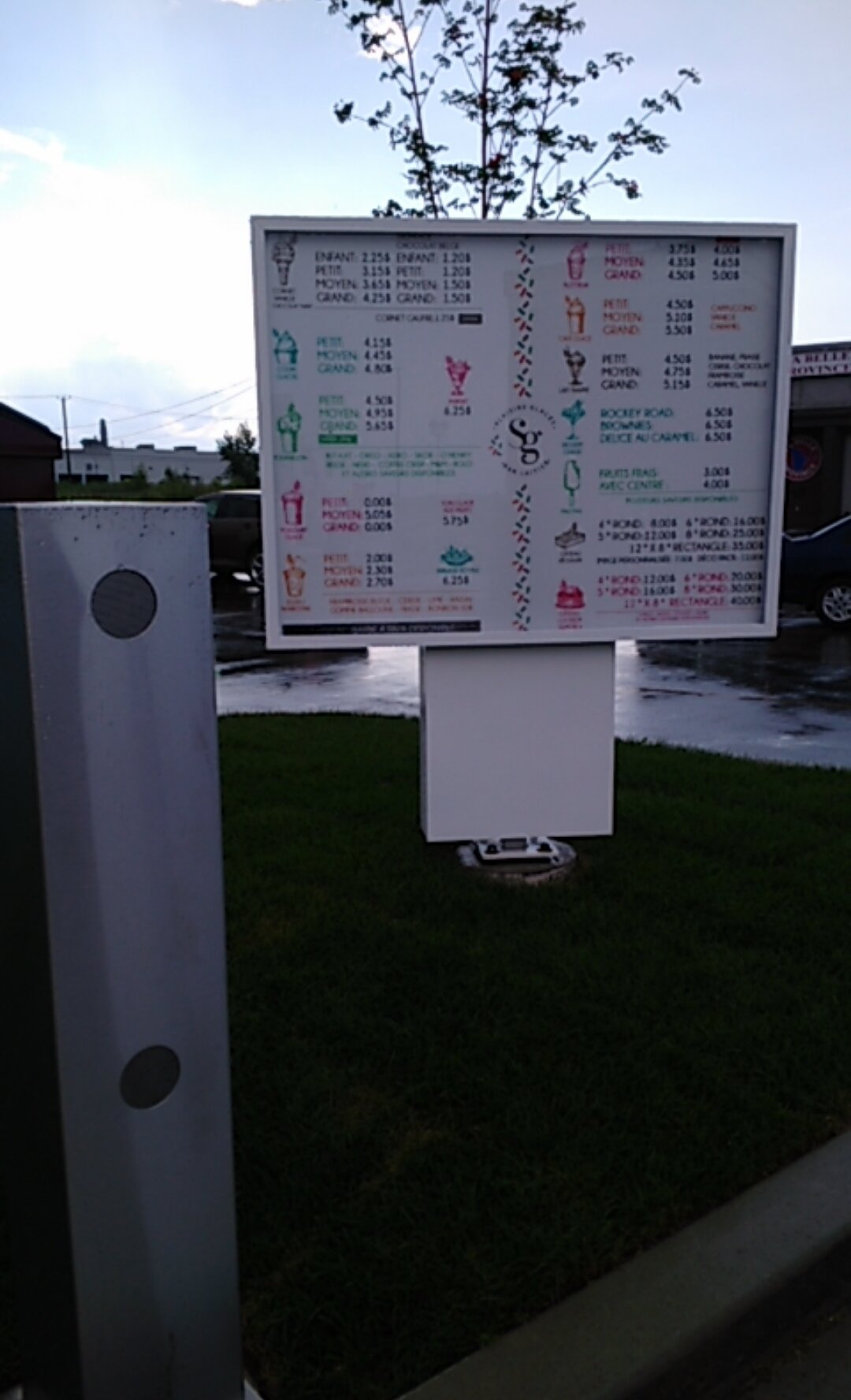 Bar Laitier La Shop Glacée Menu