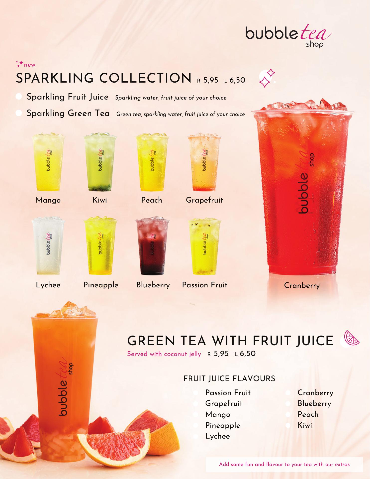 Bubble Tea Shop Menu
