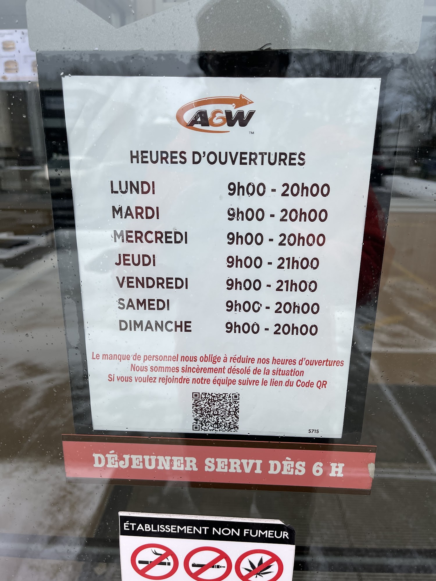A&W Canada Menu
