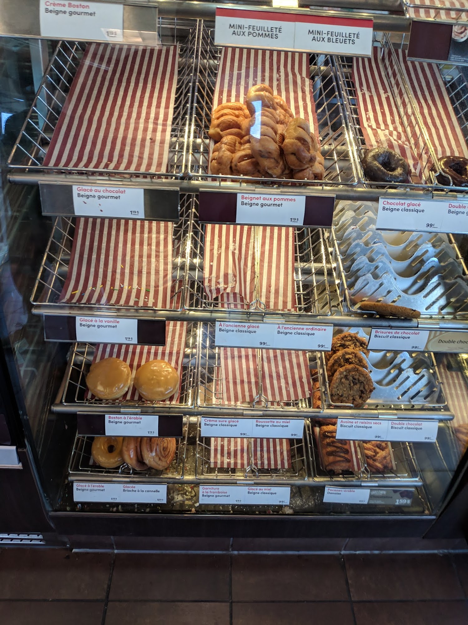 Tim Hortons Menu