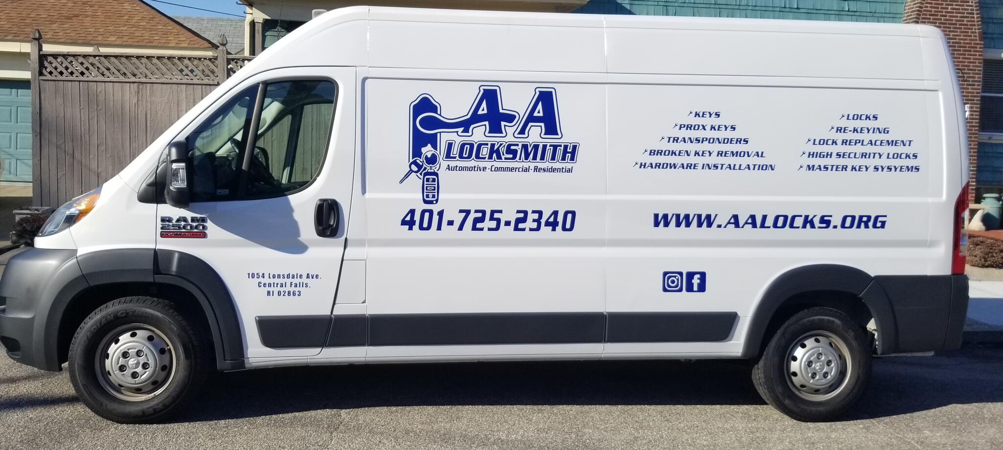 AA Locksmith 1054 Lonsdale Ave, Central Falls Rhode Island 02863
