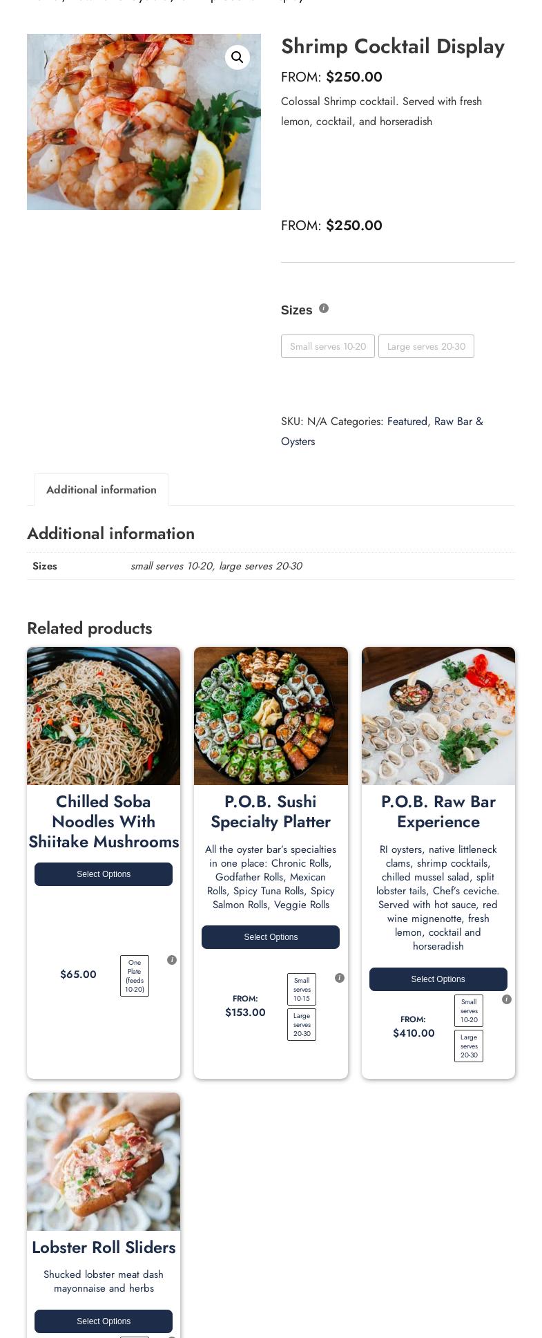 O'Shucks Catering Menu