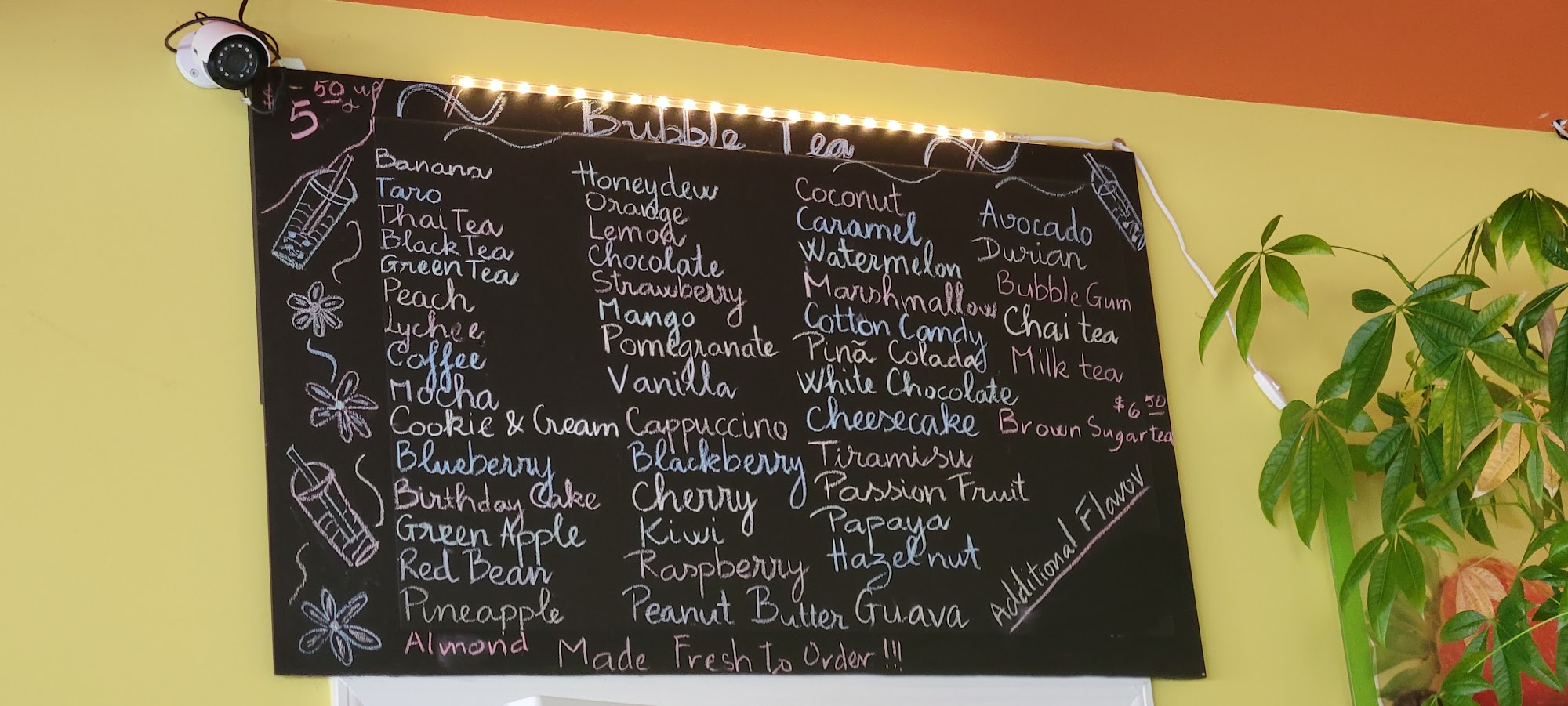 Tutti Frutti Frozen Yogurt Menu