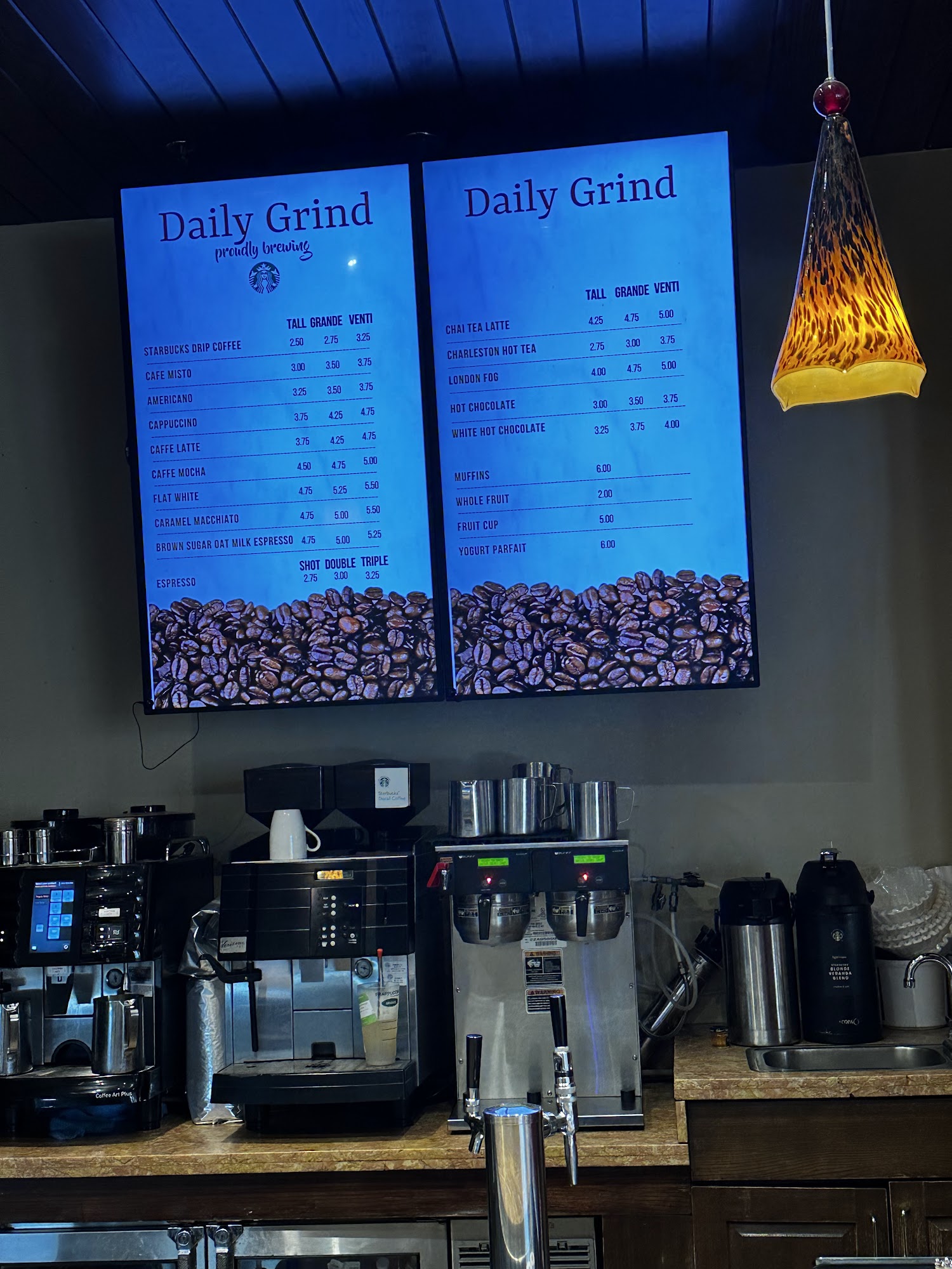 Daily Grind Menu