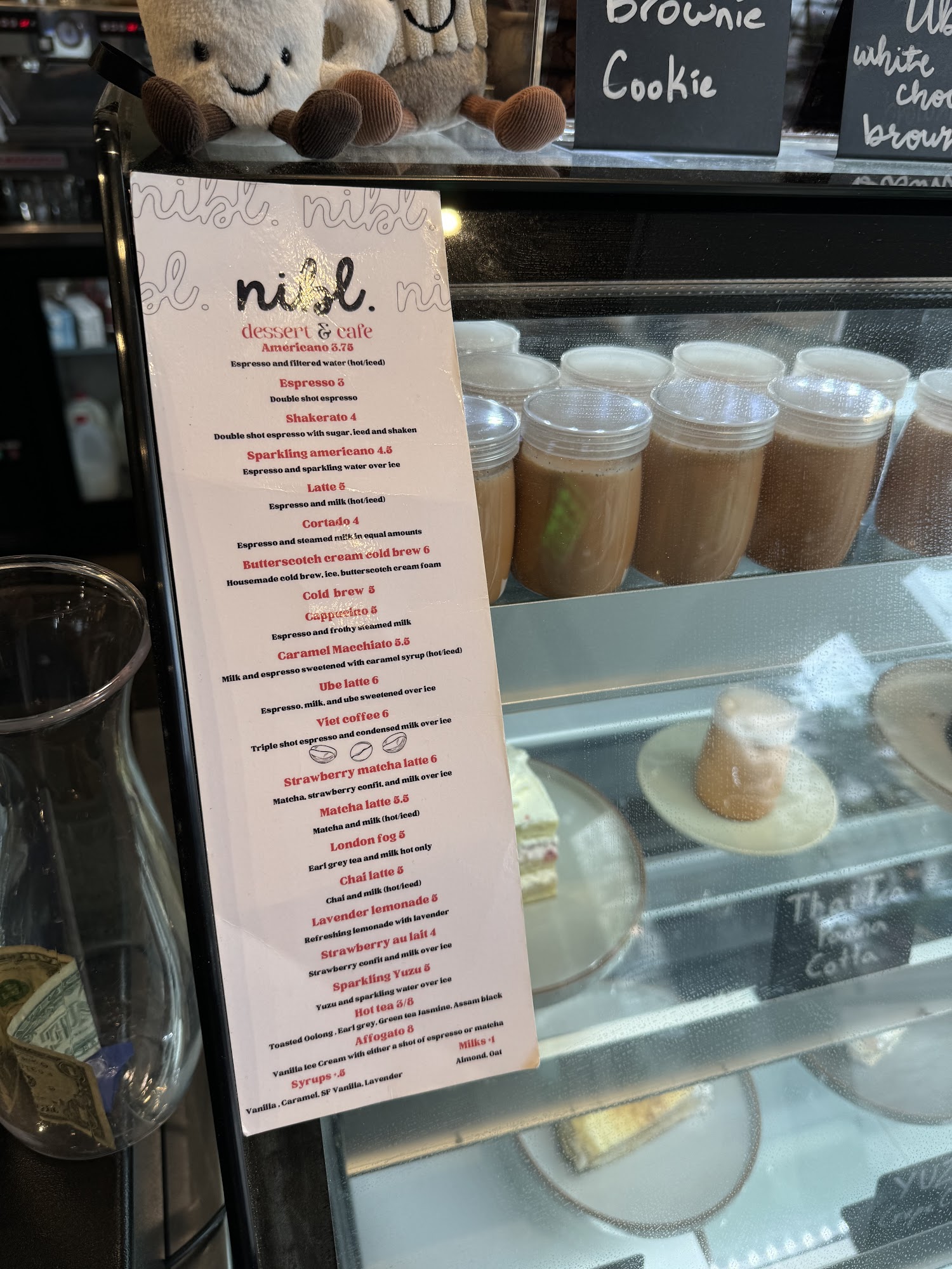 Nibl Dessert and Cafe Menu