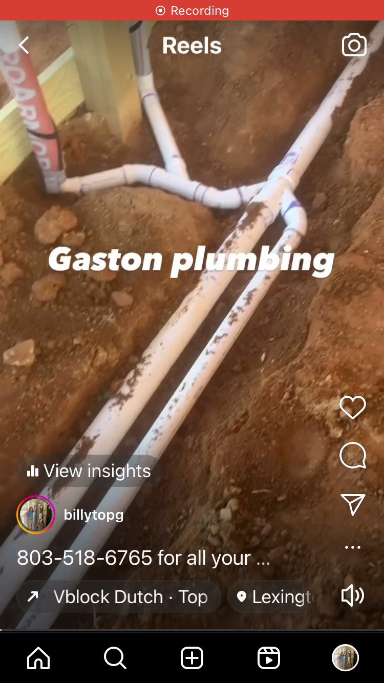 Gaston Plumbing 908 Spring Hill Rd, Gilbert South Carolina 29054