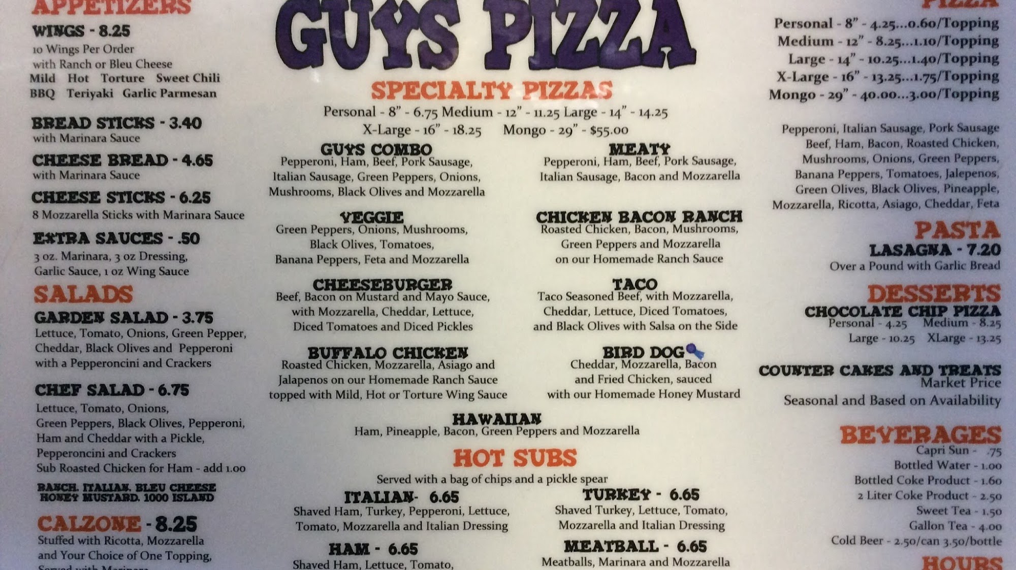 Guys Pizza, Pendleton Menu, Reviews (236), Photos (53) Restaurantji