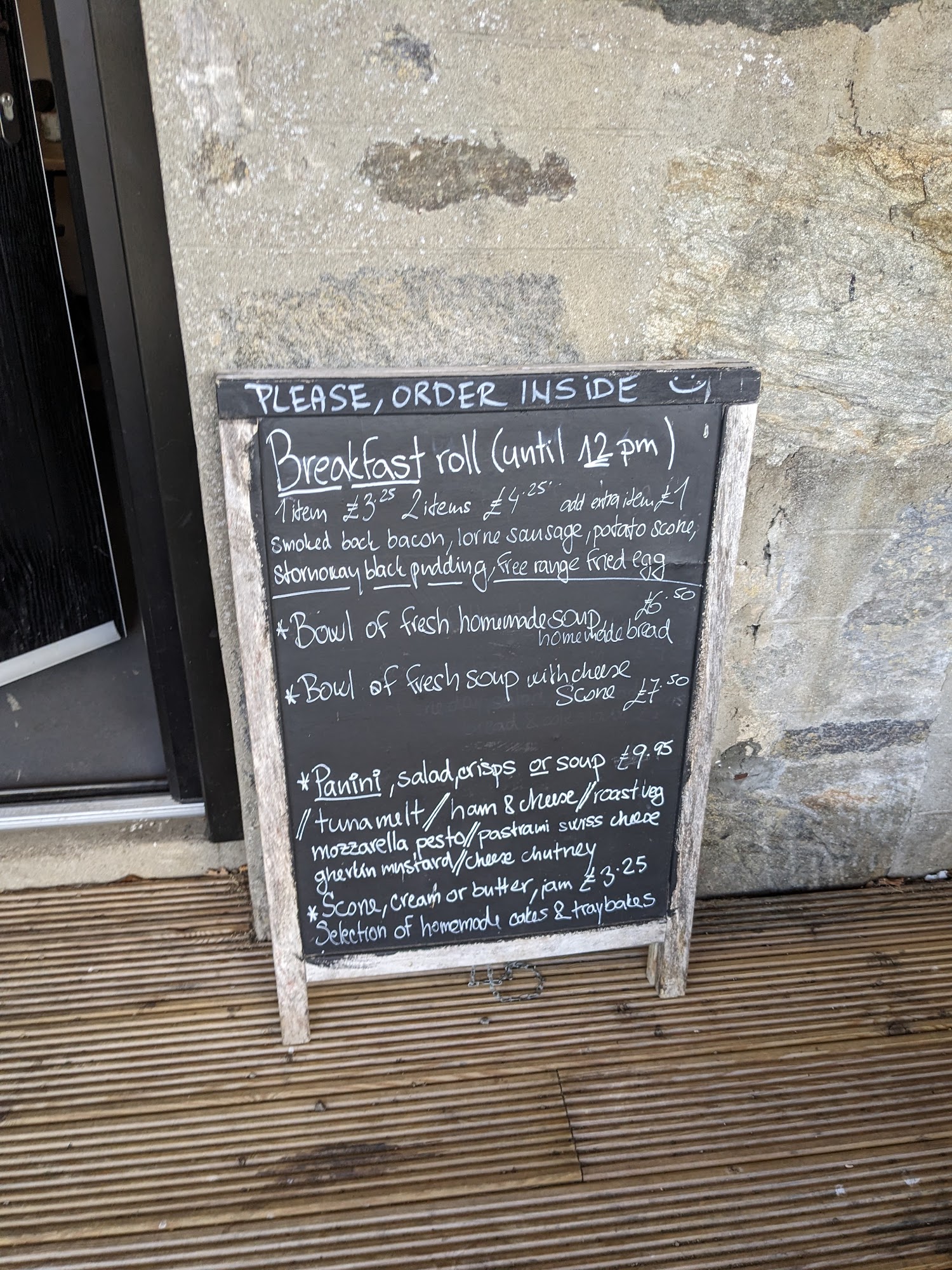 Glenlyon tea room Menu