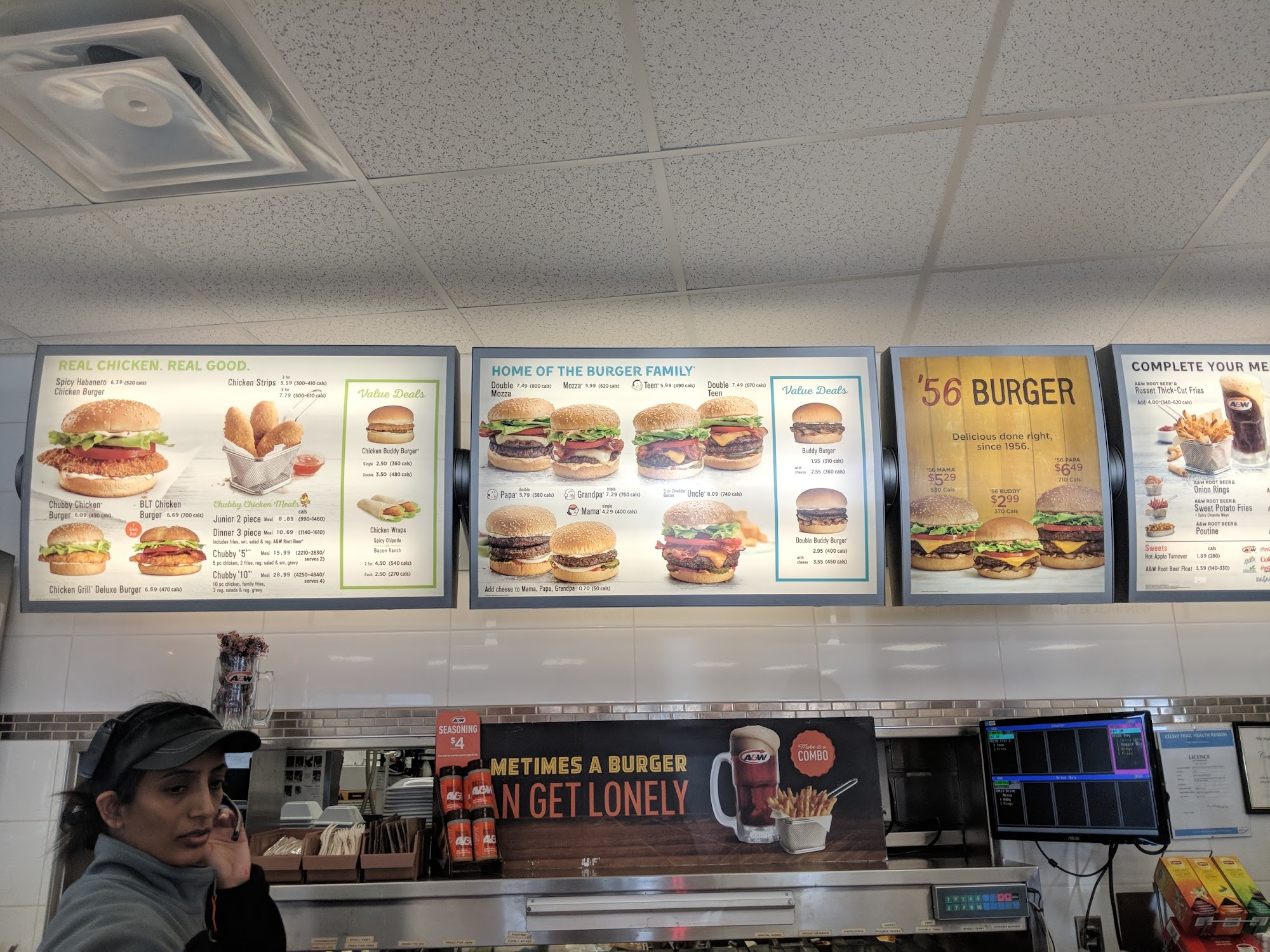 A&W Canada Menu