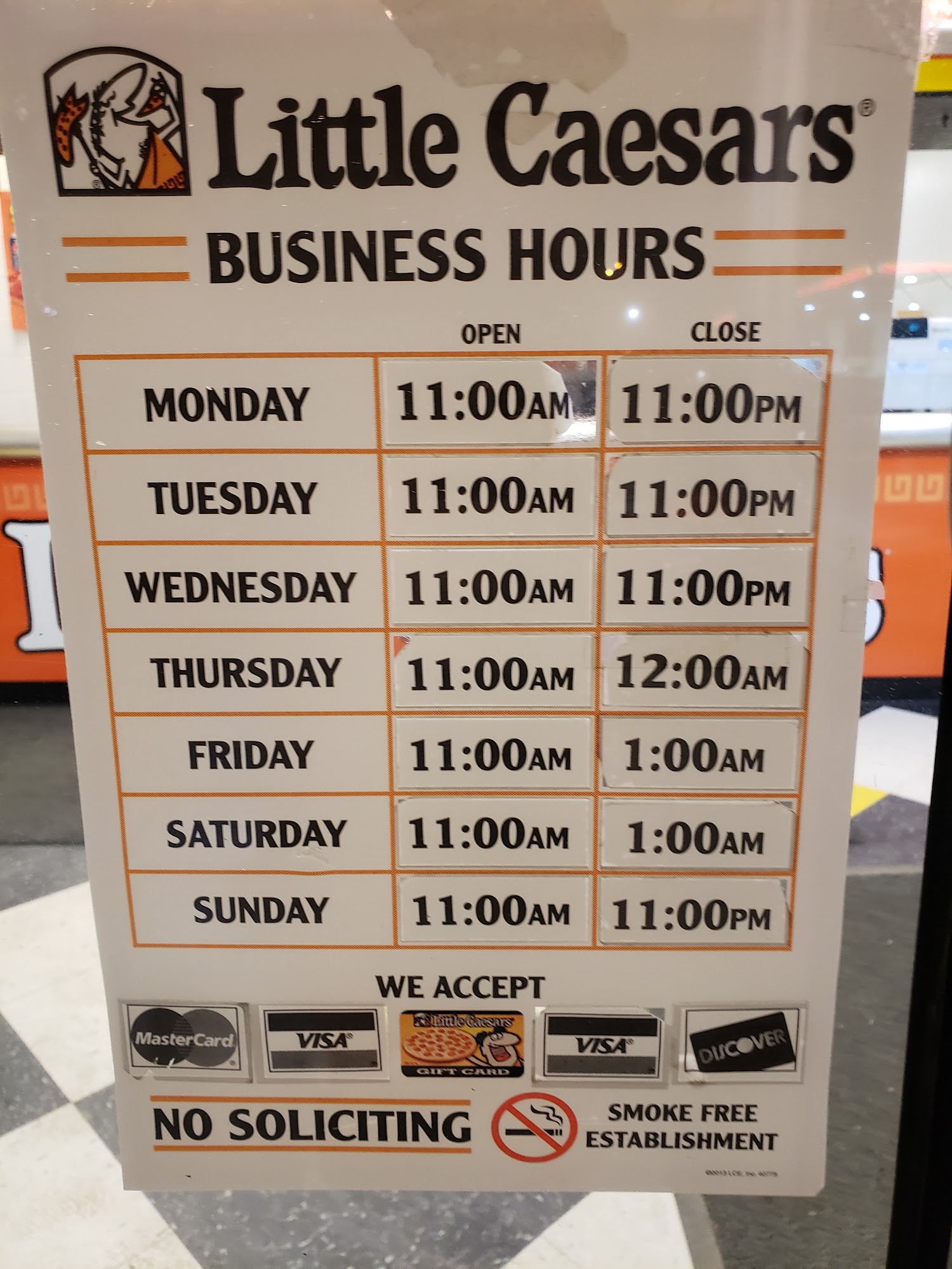 Little Caesars Pizza Menu