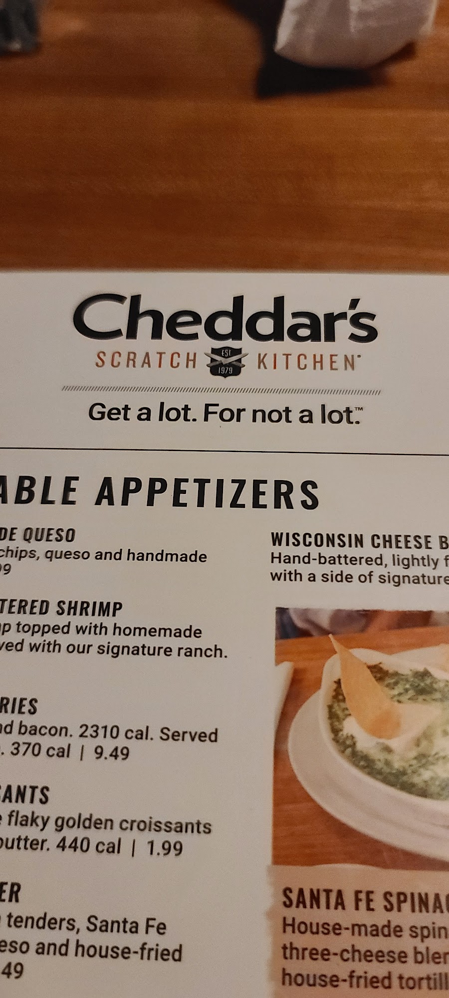 Cheddar's Scratch Kitchen Menu
