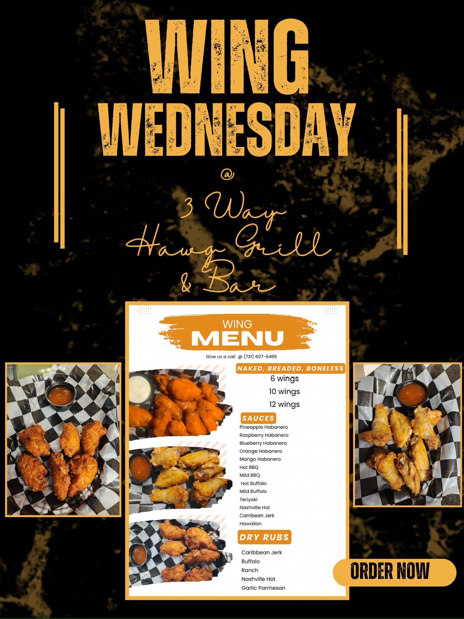 3 Way Hawg Bar & Grill Menu