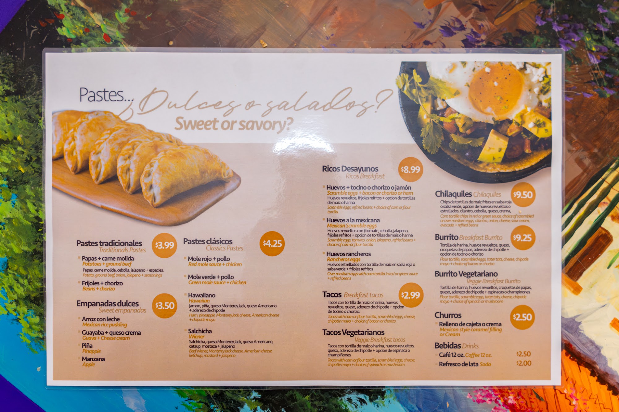 Ricos Pastes & Empanadas Menu