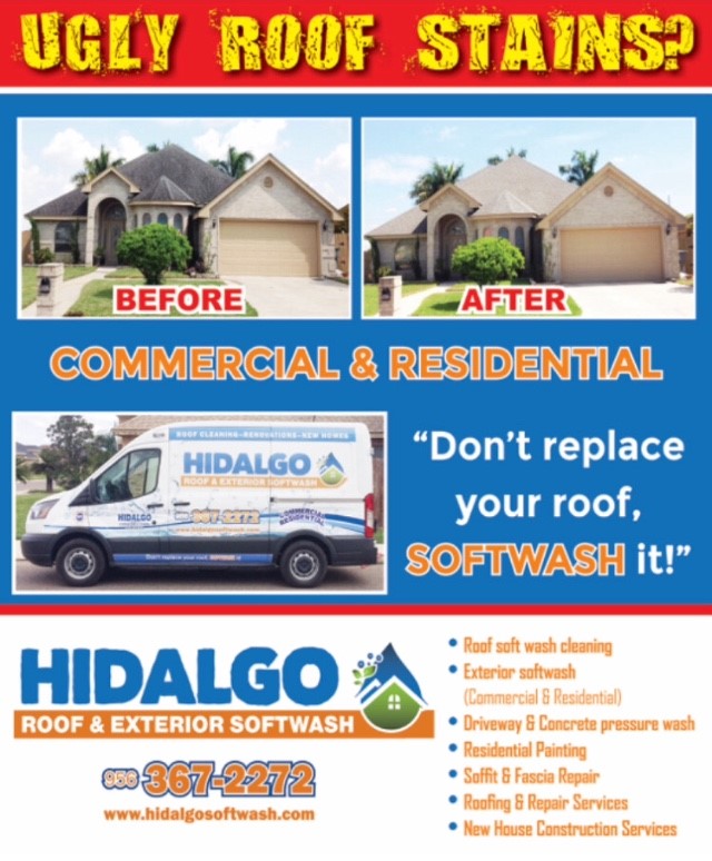 Hidalgo Roof and Exterior SoftWash 1032 W Acacia Ave, Alamo Texas 78516
