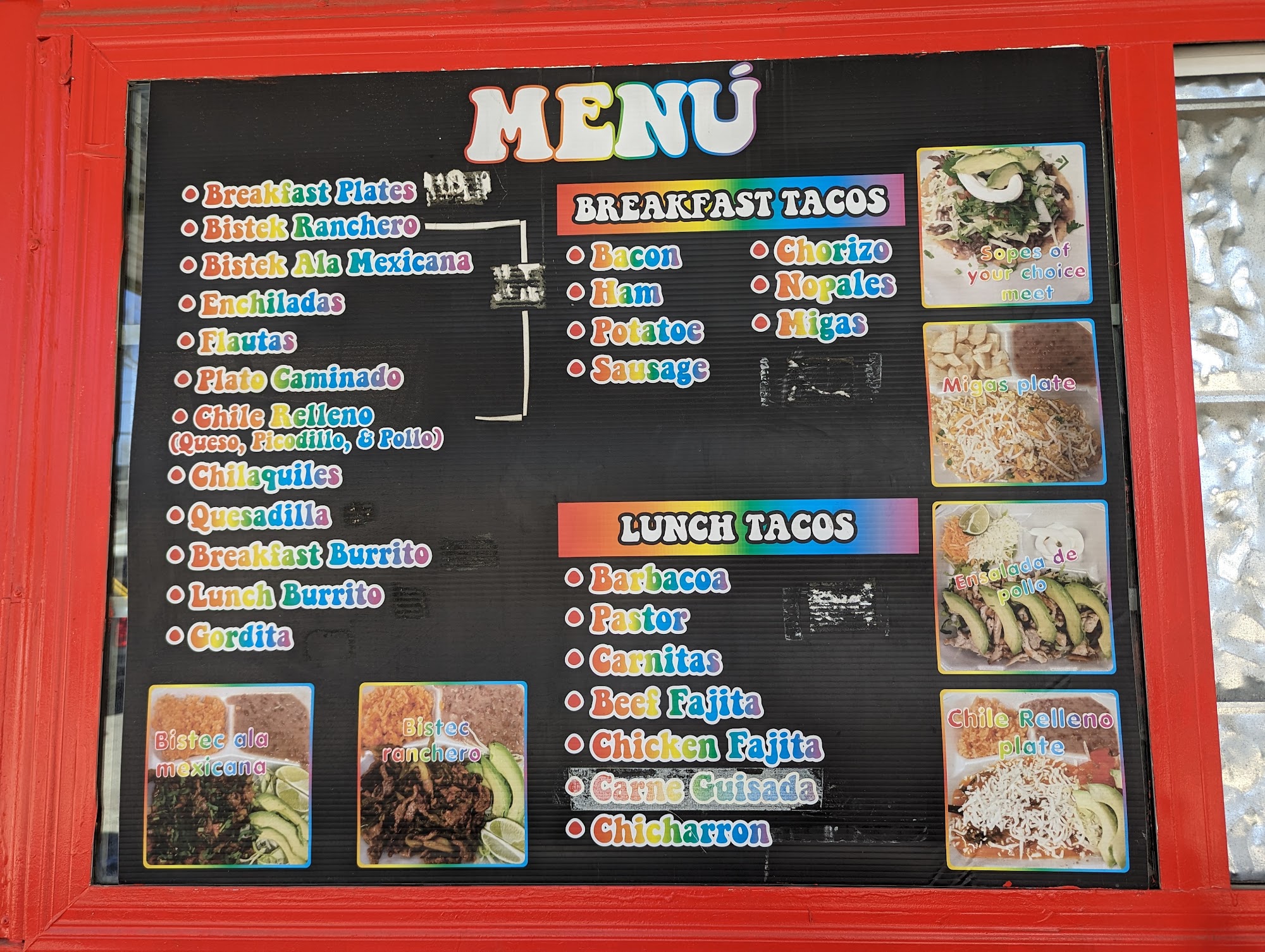 Taqueria Torres Menu