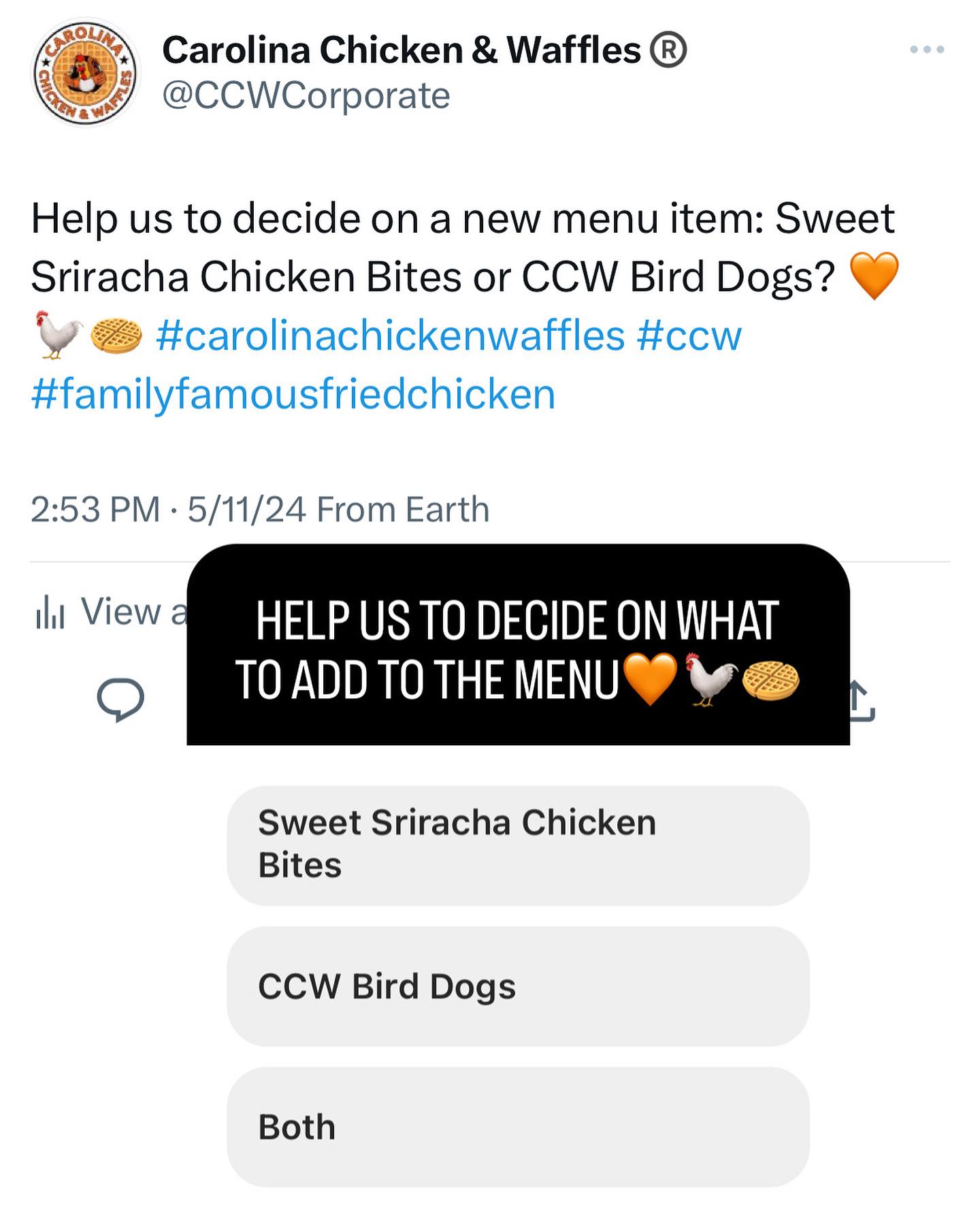 Carolina Chicken & Waffle Shack Menu