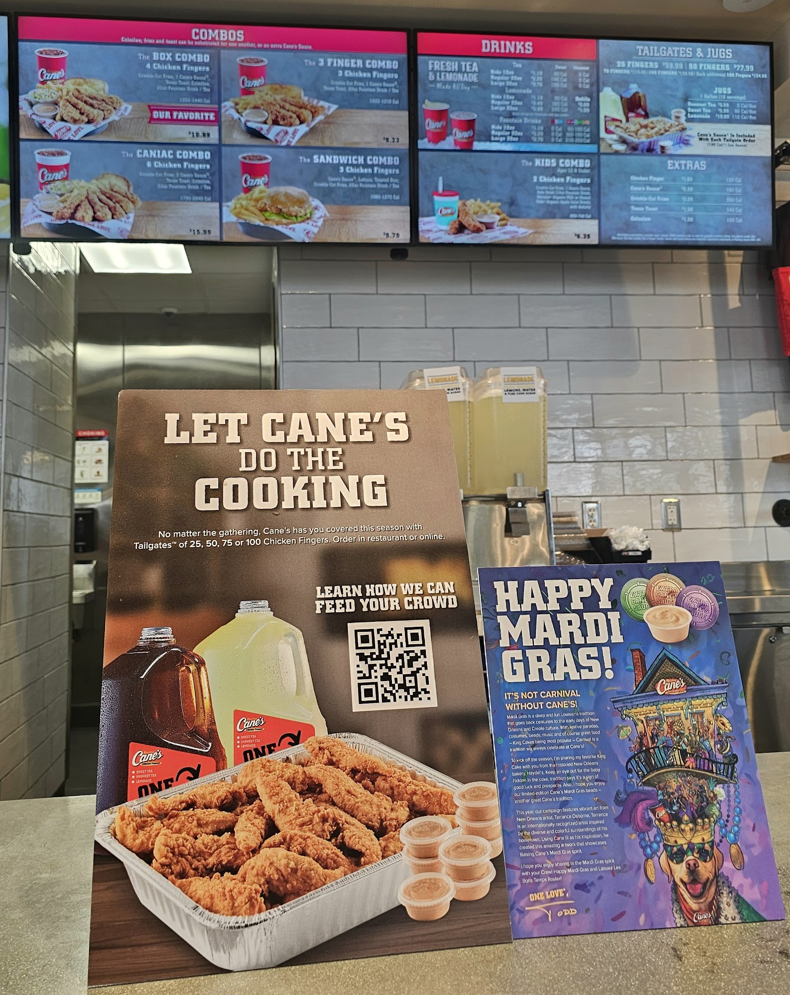 Raising Cane's Chicken Fingers Menu