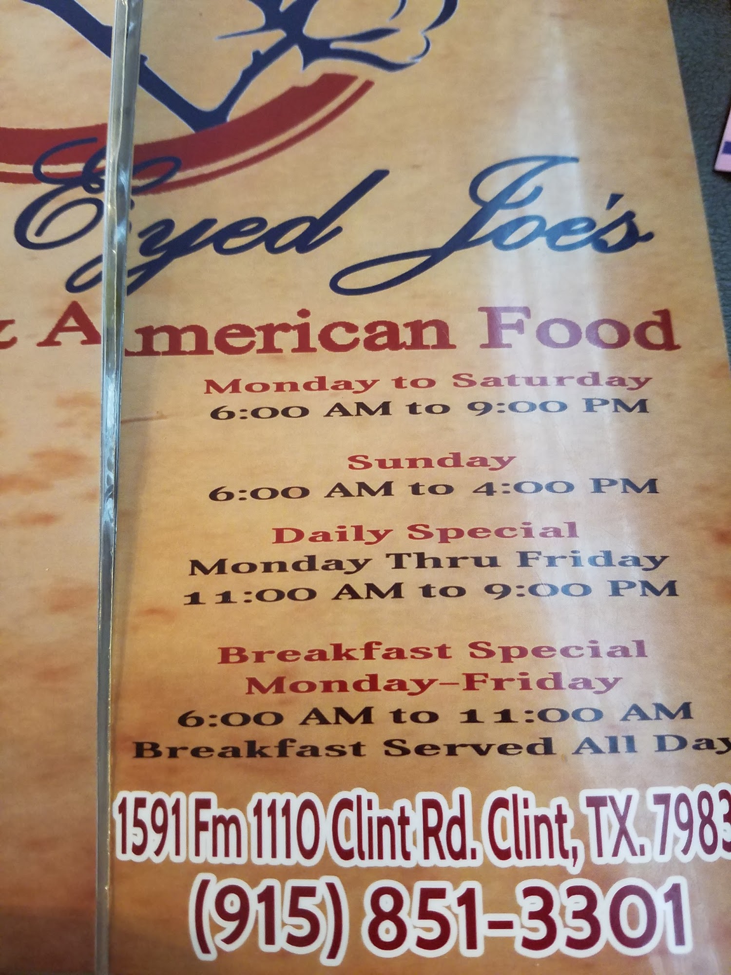 Cotton Eyed Joe's Restaurant Clint